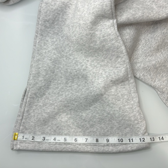 Lazy Sunday grey fleece lined flare slit hem sweatpants M - Picture 10 of 10